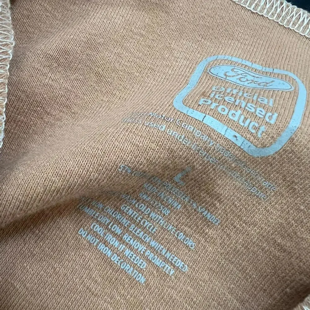 Ford Women's Tan Bronco Cropped Tee - L - Picture 2 of 5